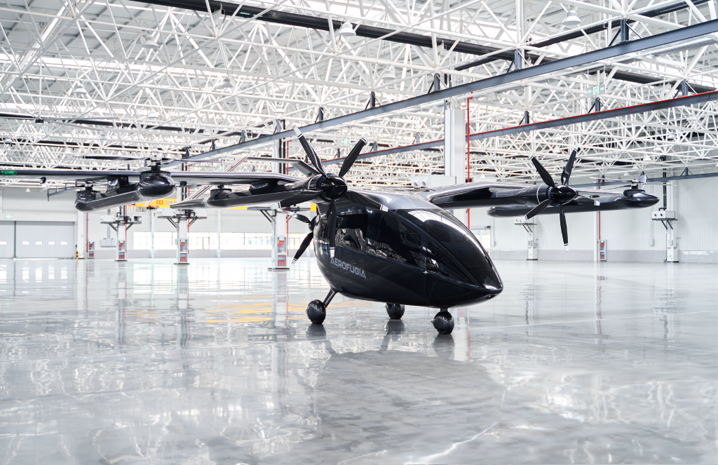Aerofugia Technology Company TF-2 eVTOL passenger mock-up aircraft Aerofugia Technology Company TF-2 eVTOL passenger mock-up aircraft